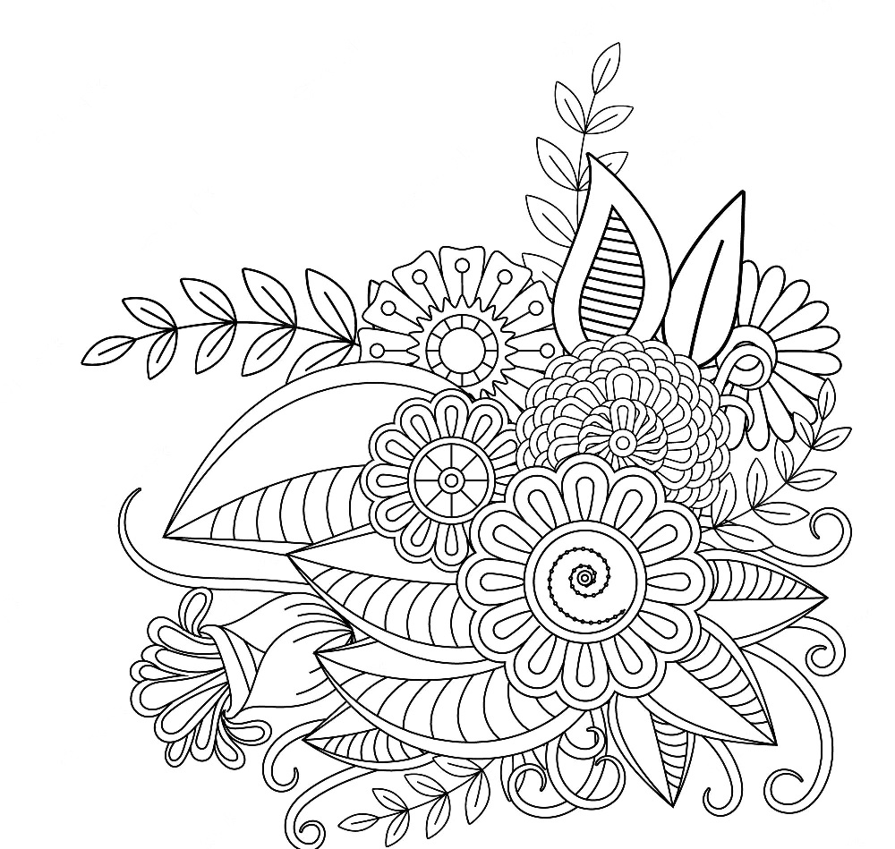 Flower Mandala Coloring Pages