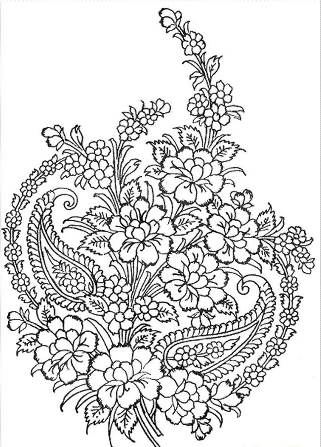 Flower Pattern Coloring Pages