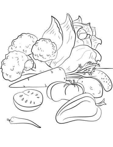 Free Printable Coloring Pages Vegetables