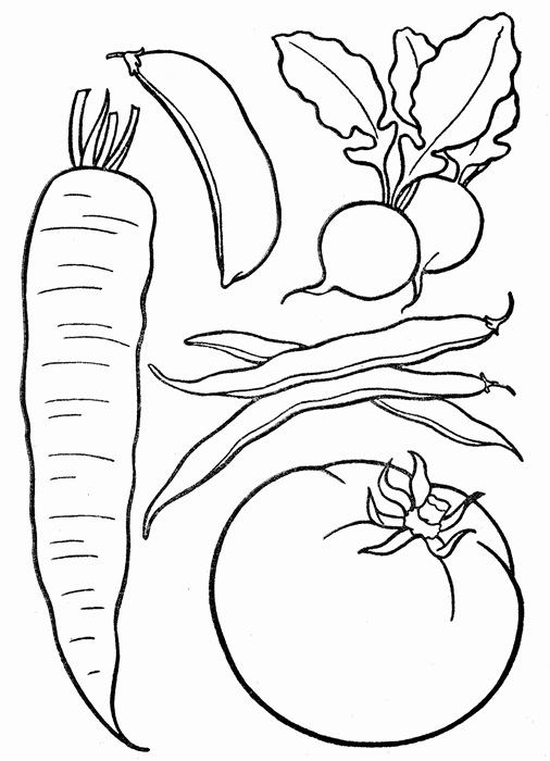 Free Printable Coloring Pages of Vegetables