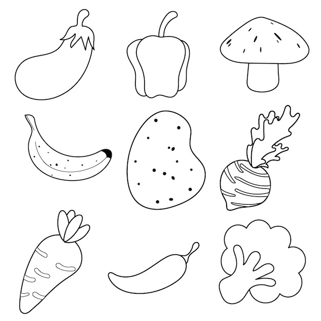 Fruit Vegetable Coloring Pages