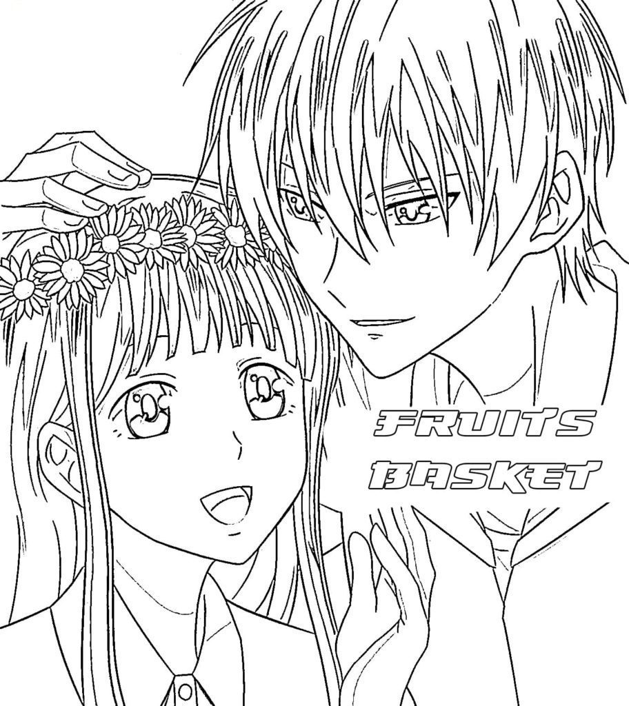 Fruits Basket Coloring Page