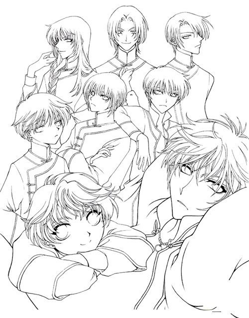 Fruits Basket Characters Coloring Pages