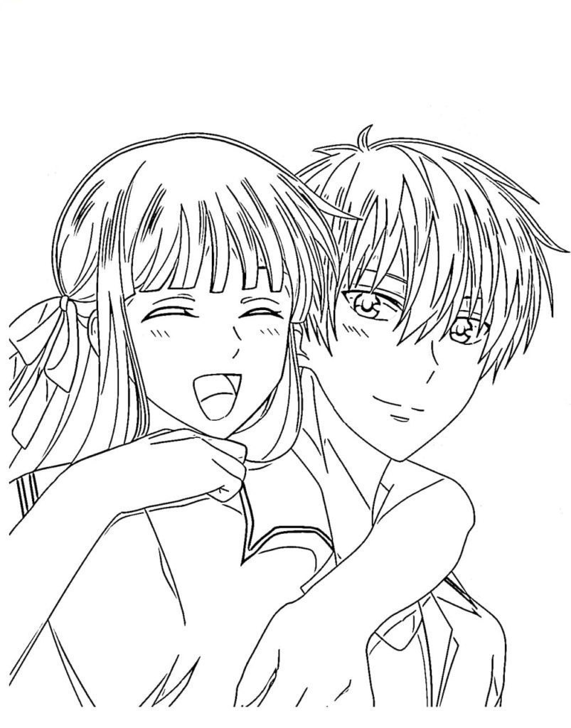 Free Fruits Basket Anime Coloring Pages