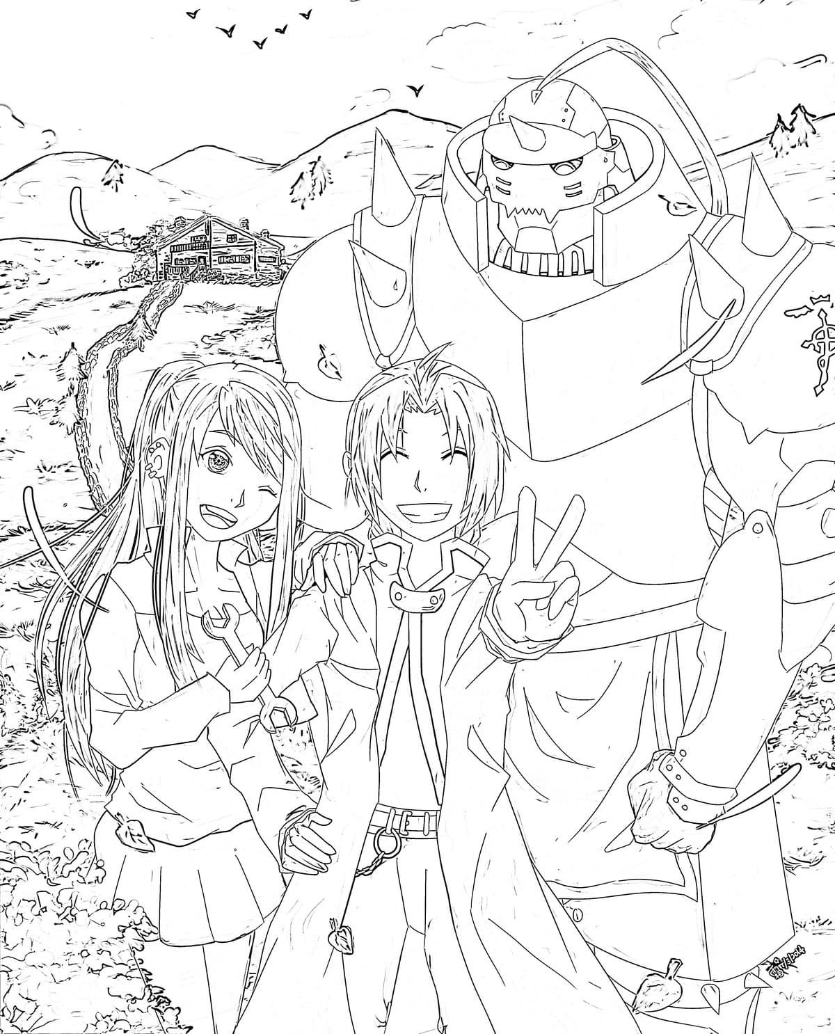 Free Full Metal Alchemist Coloring Page