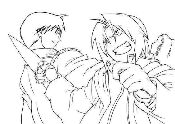 Full Metal Alchemist Coloring Pages Free