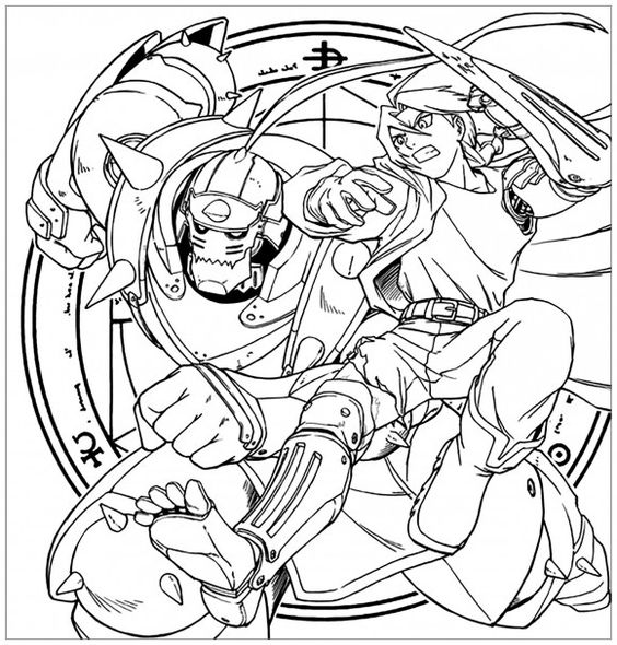 Full Metal Alchemist Coloring Pages Printable