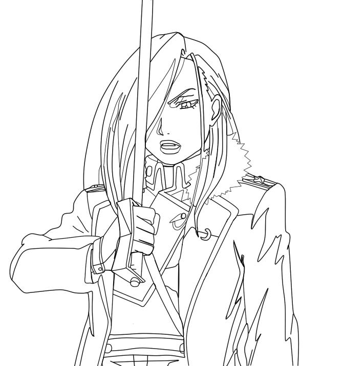 Full Metal Alchemist Olivier Mira Armstrong Coloring Pages