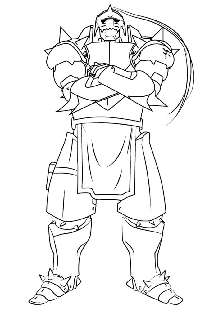Full Metal Alchemist Alphonse Elric Coloring Page
