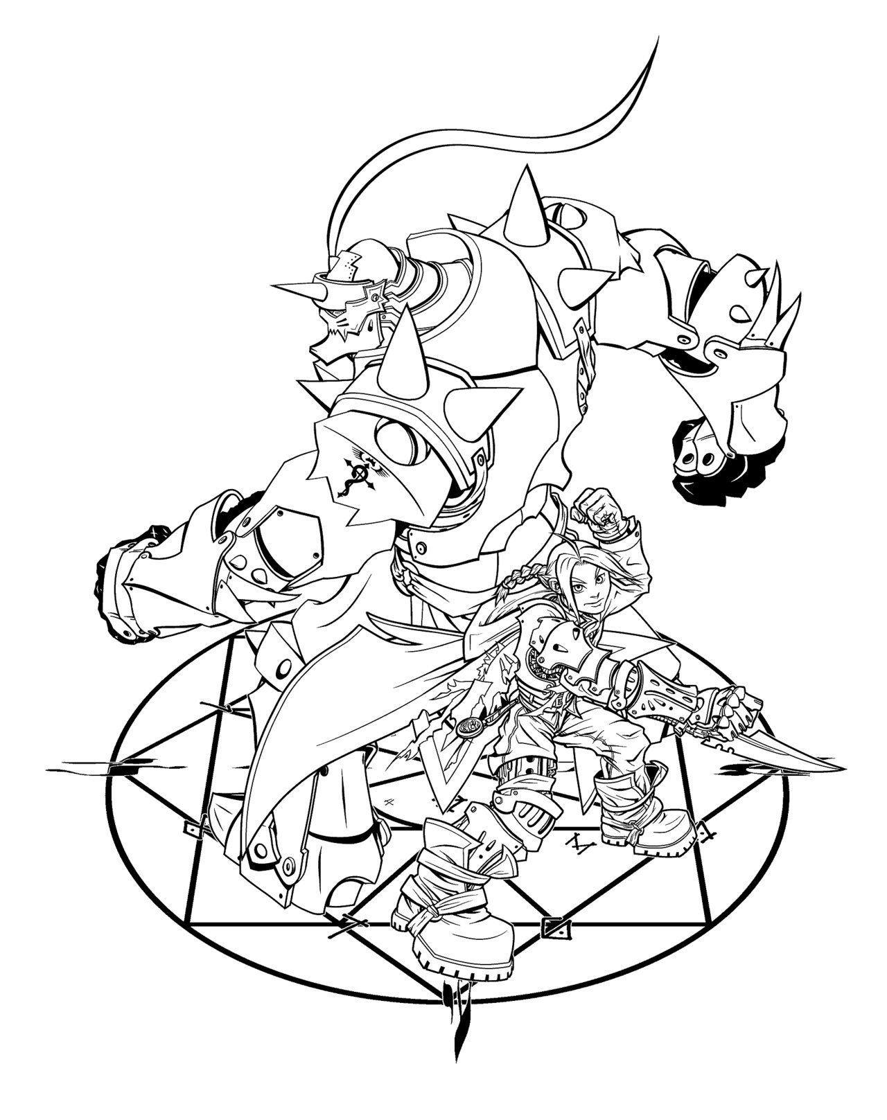 Full Metal Alchemist Coloring Page for Kids