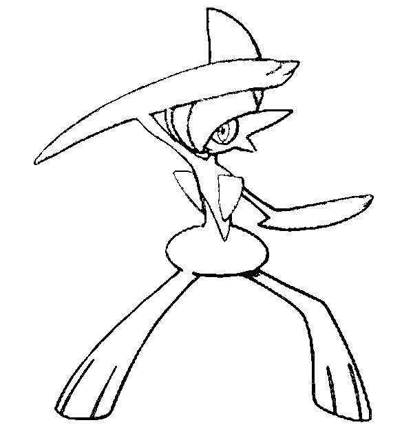 Gallade Coloring Page