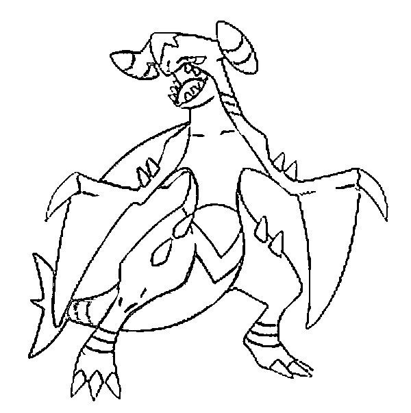 Garchomp Coloring Page