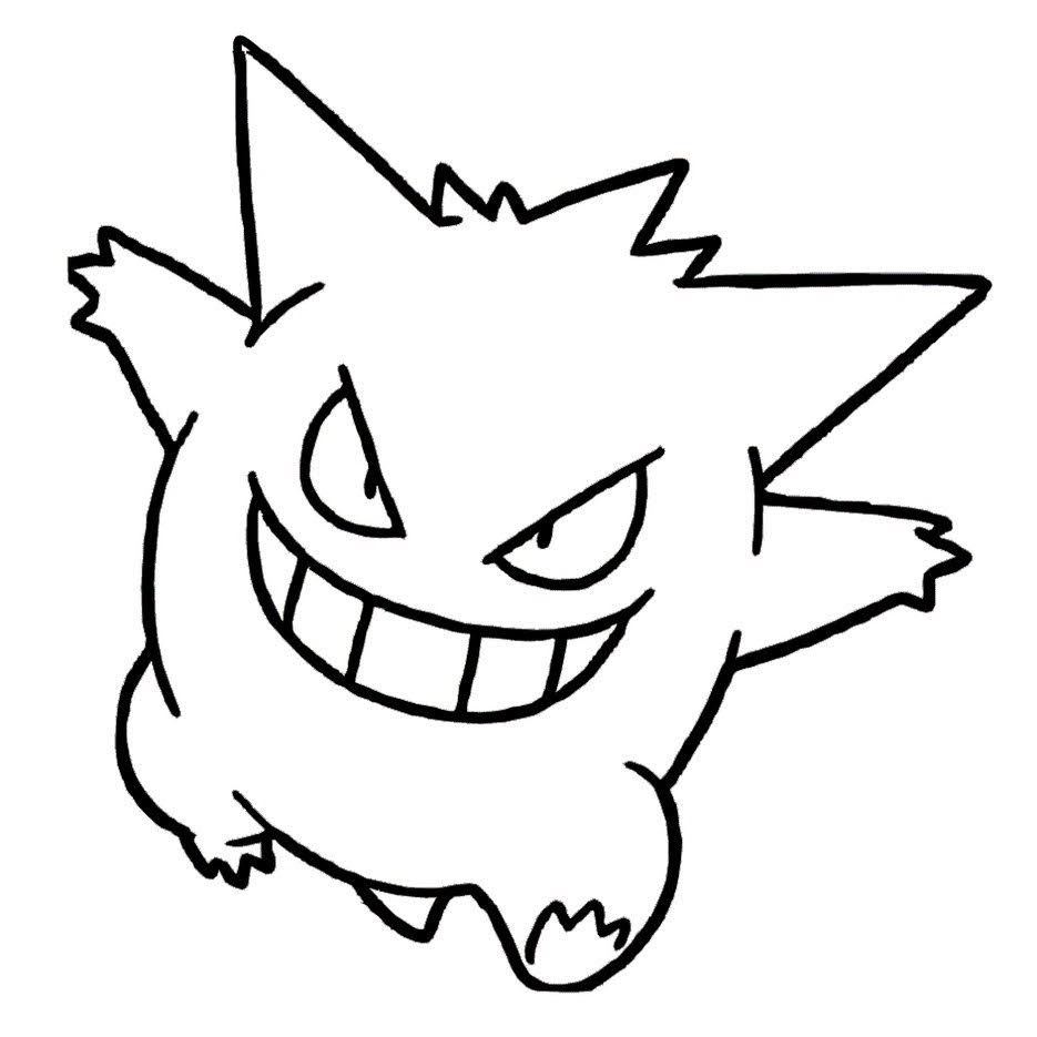 Gengar Coloring Page