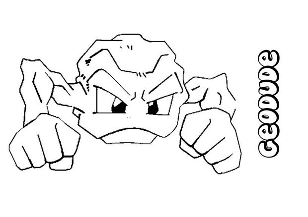 Geodude Coloring Page