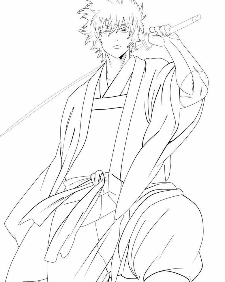 Gintama Coloring Page Printable