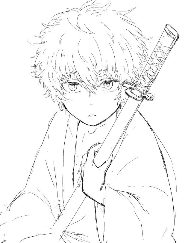 Gintama Coloring Pages Printable