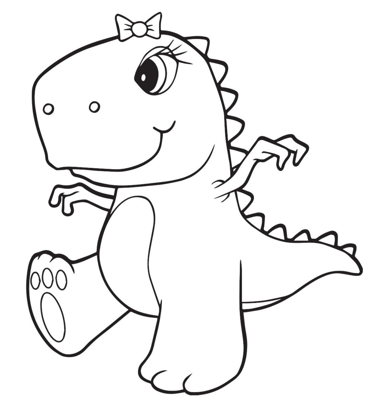 Girl Dinosaur Coloring Pages