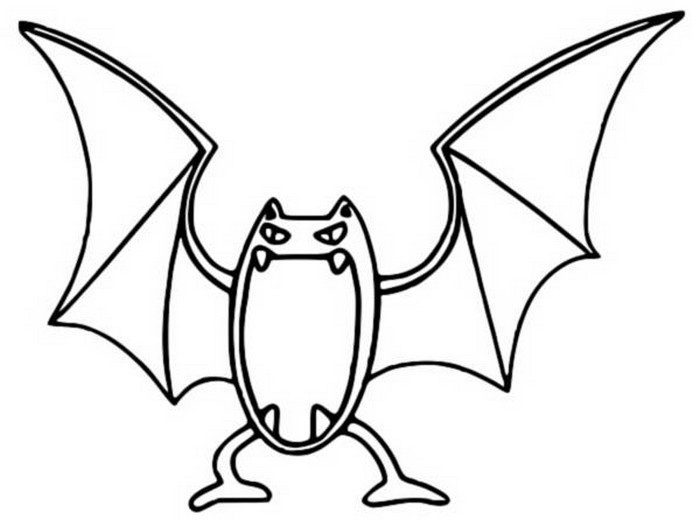 Golbat Coloring Page