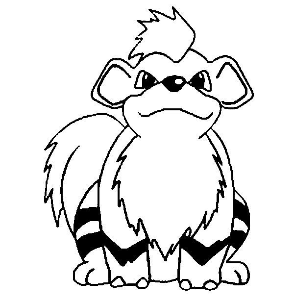 Growlithe Coloring Page