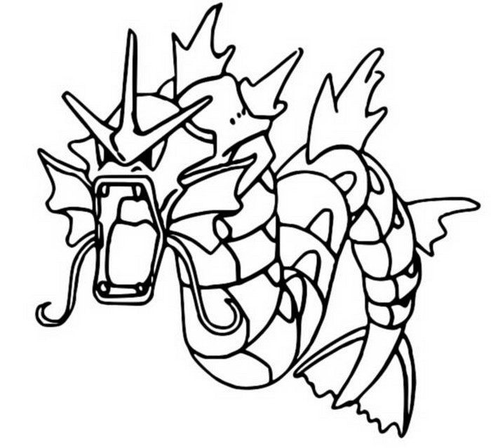 Gyarados Coloring Page