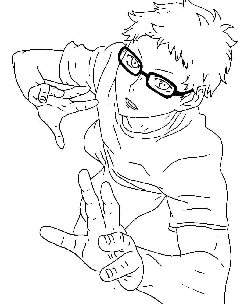 Haikyuu Tsukishima Coloring Pages