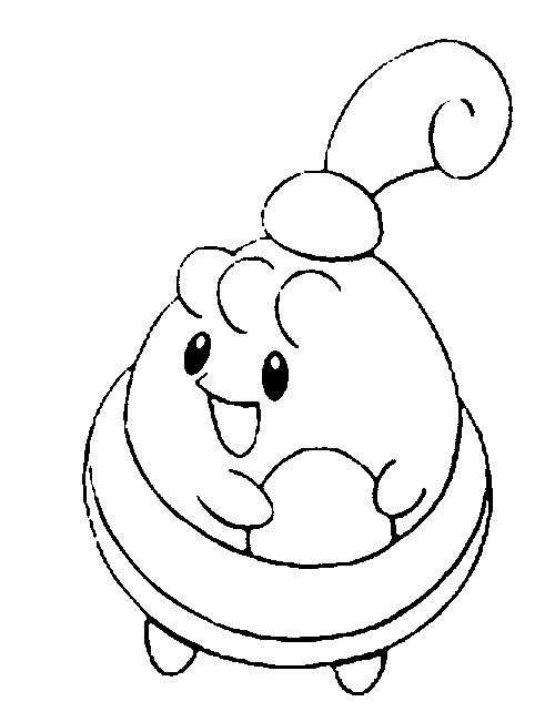 Happiny Coloring Page