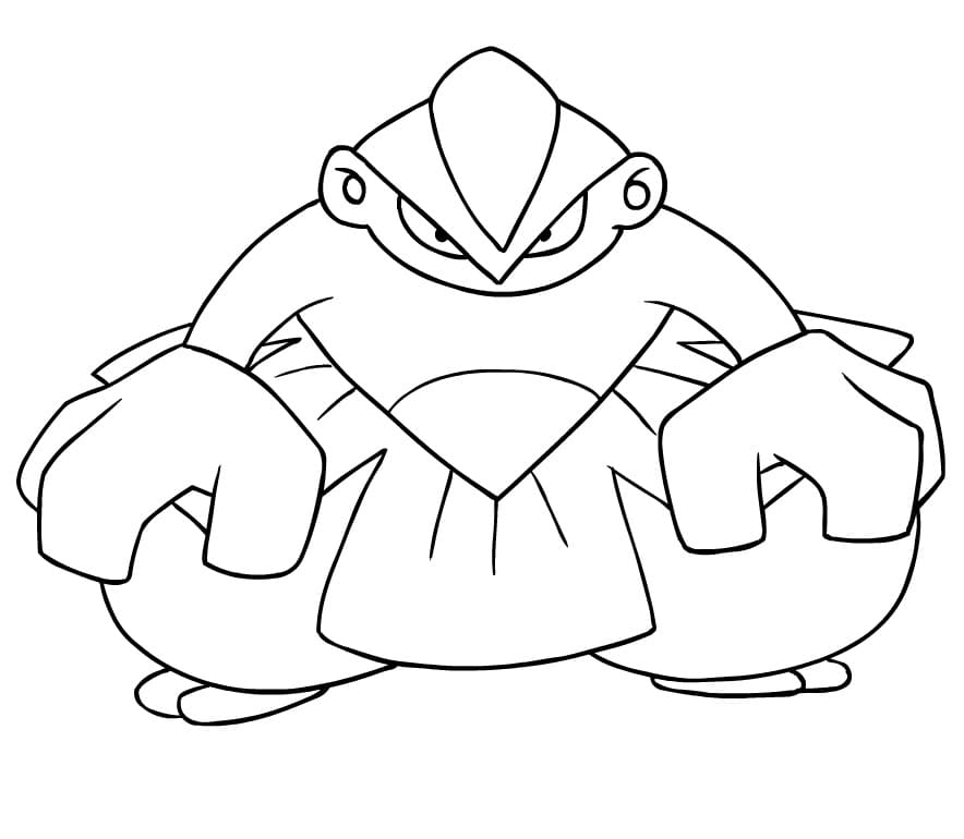 Hariyama Coloring Page