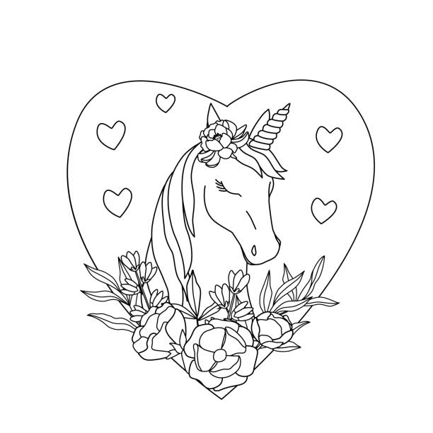 Hearthorse Valentines Coloring Pages