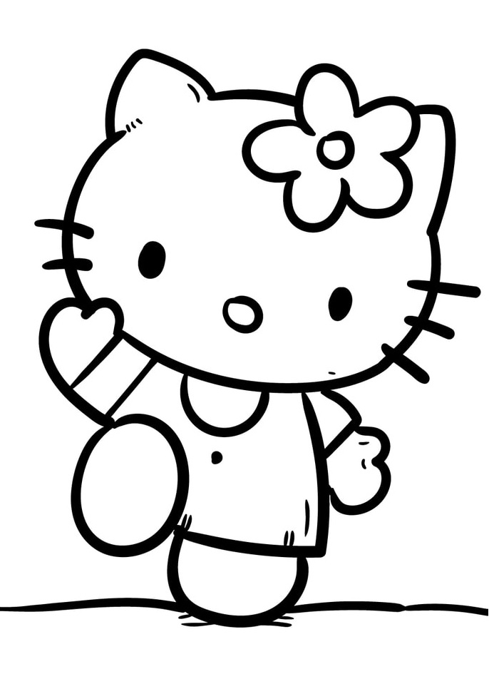 Hello Kitty Coloring Page