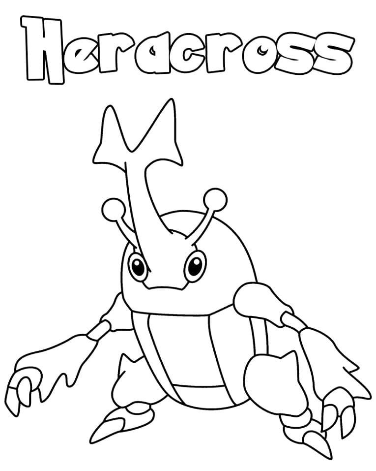 Heracross Coloring Page