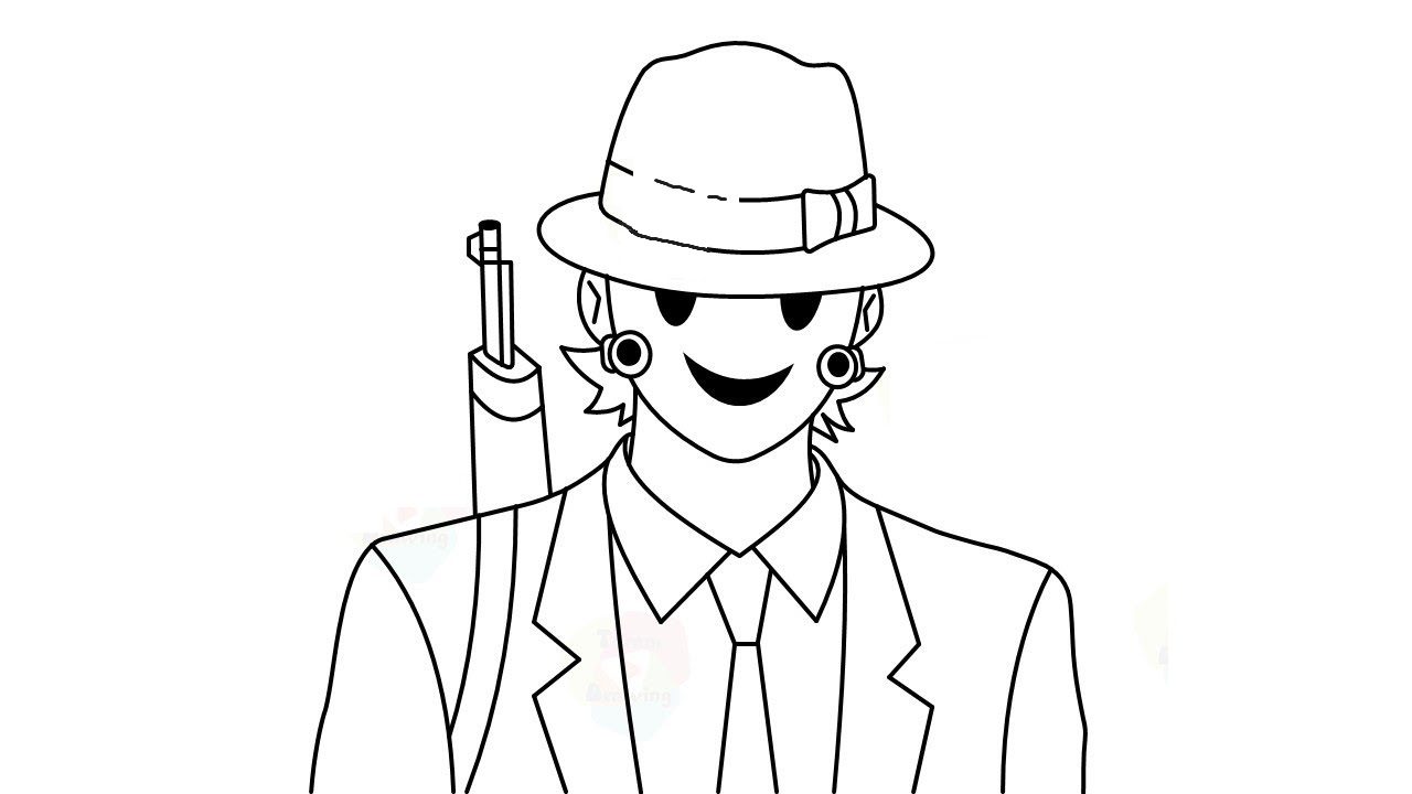 Printable High Rise Invasion Sniper Mask Coloring Page