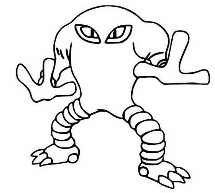 Hitmonlee Coloring Page