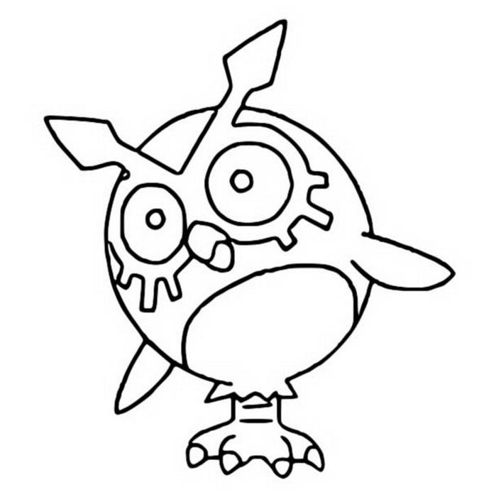 Hoothoot Coloring Page