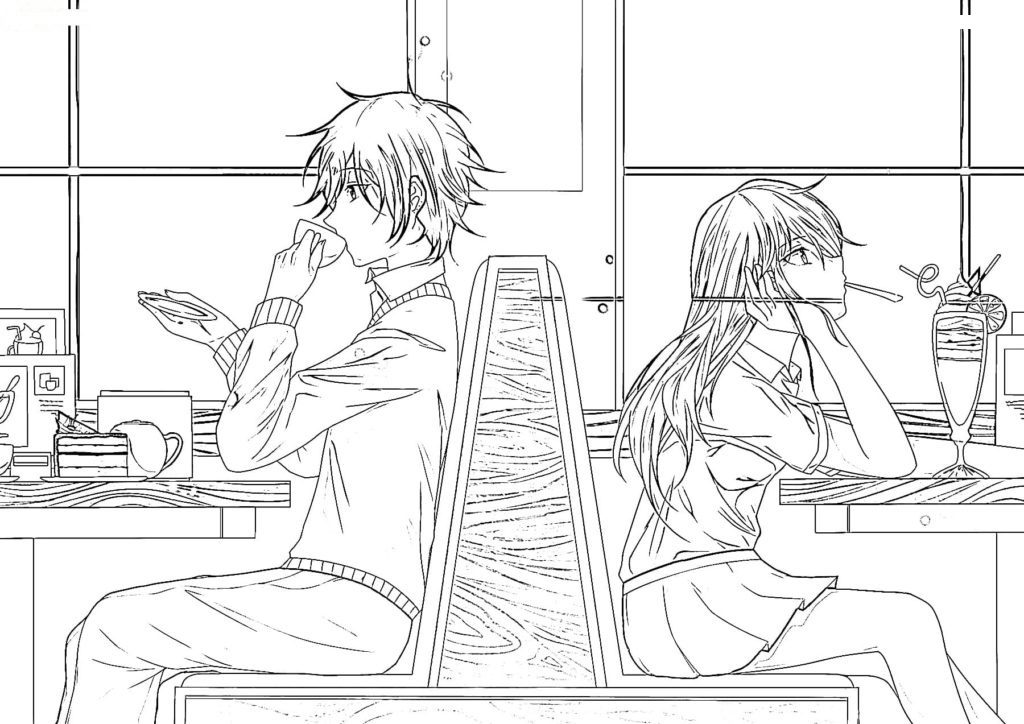 Free Horimiya Coloring Page Printable