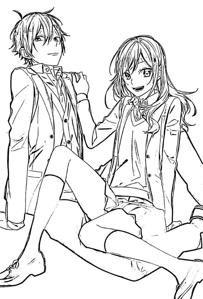 Free Horimiya Coloring Pages Printable