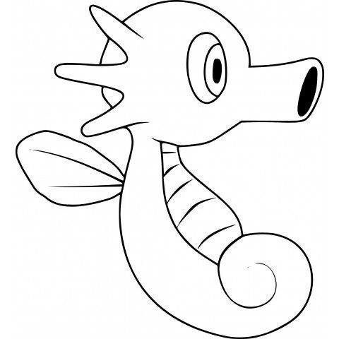 Horsea Coloring Page