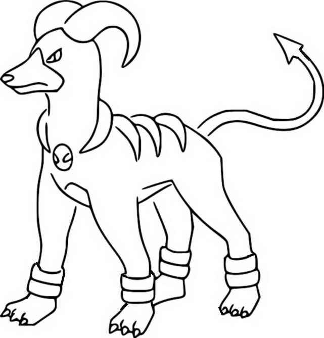 Houndoom Coloring Page