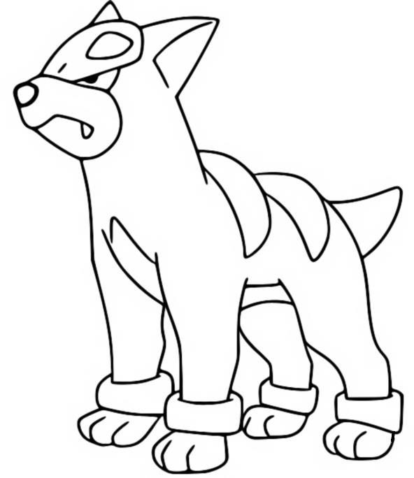 Houndour Coloring Page