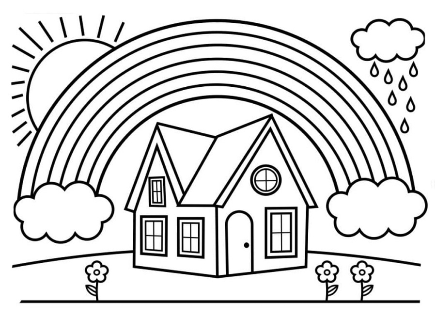 House Coloring Page