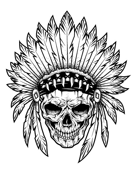 Indian Head Coloring Page