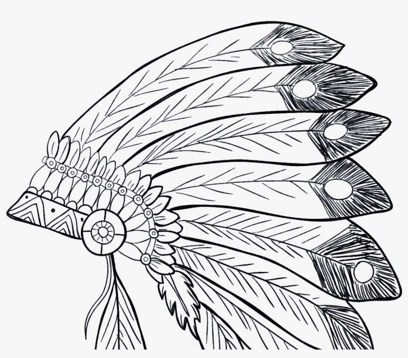 Indian Headdress Coloring Page