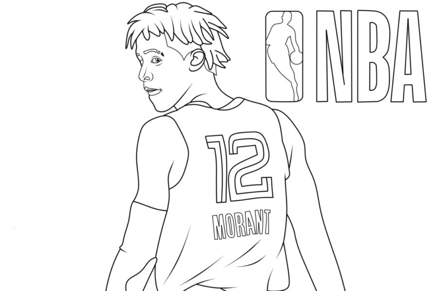 Ja Morant Coloring Page
