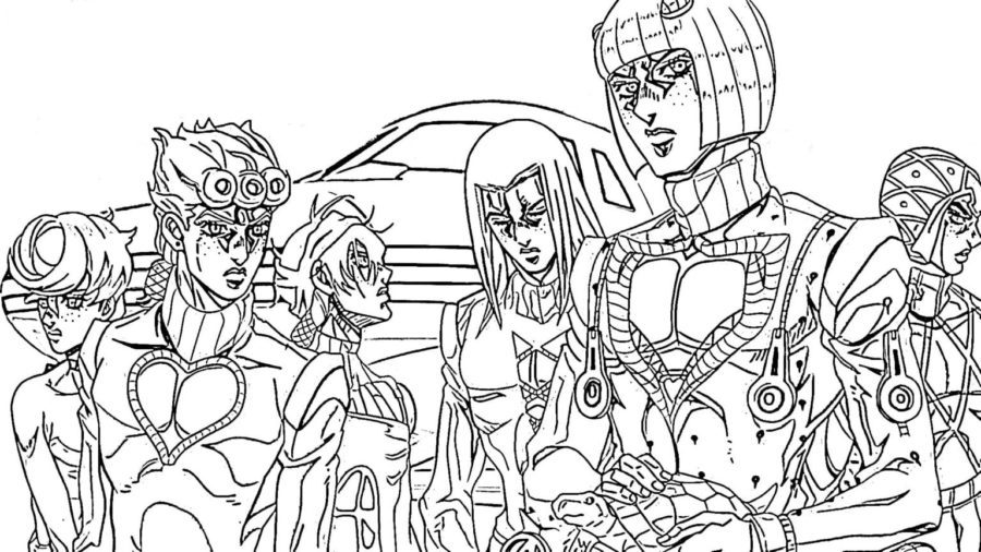 JoJo's Bizarre Adventure Characters Coloring Pages