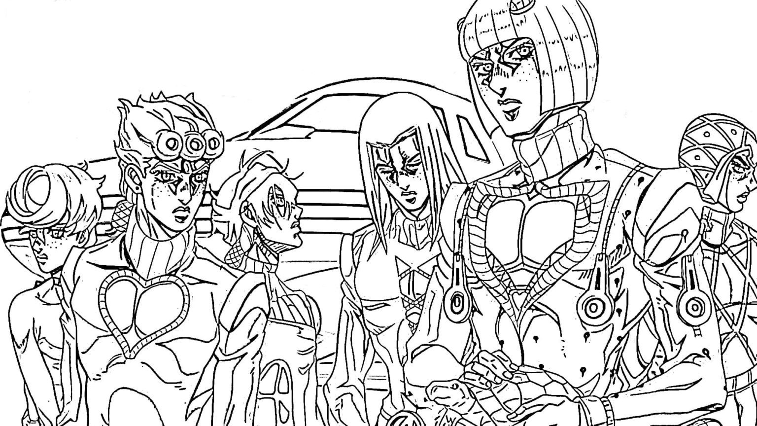JoJo's Bizarre Adventure Characters Coloring Pages