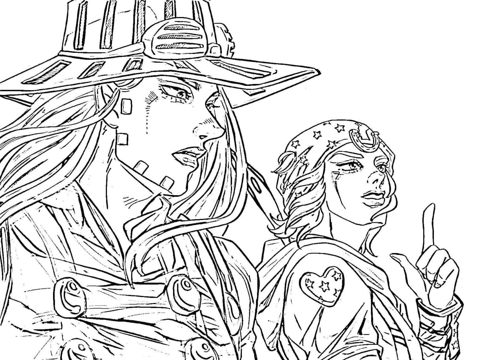 JoJo's Bizarre Adventure Characters Coloring Page