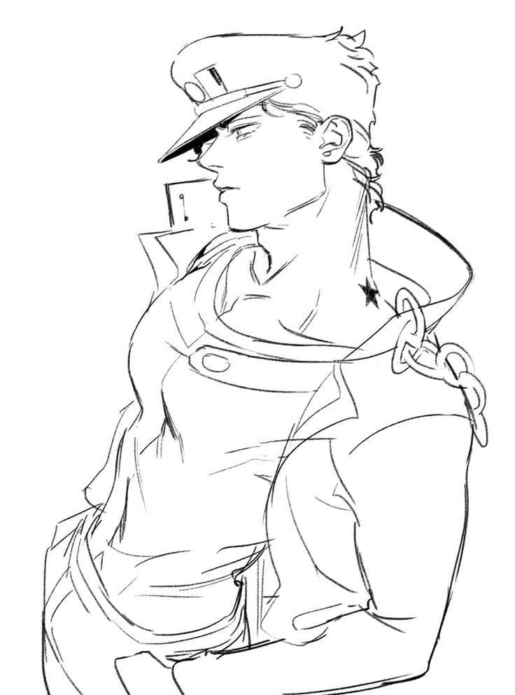 JoJo's Bizarre Adventure JOTARO KUJO Coloring Pages