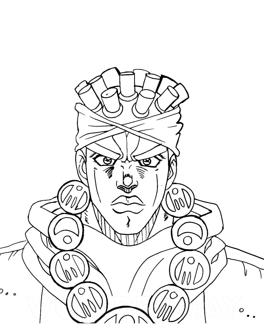 JoJo's Bizarre Adventure Avdol Coloring Pages