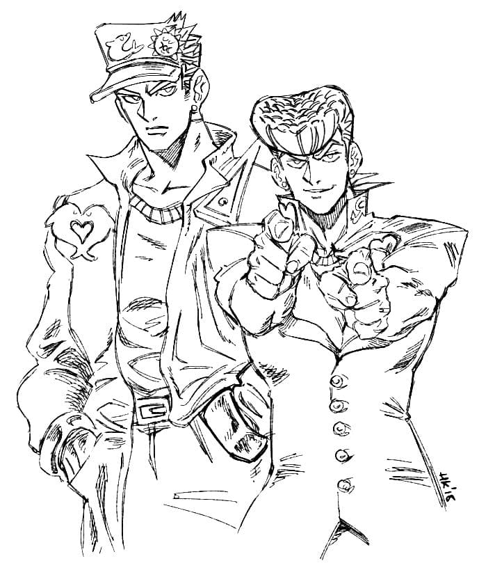 JoJo's Bizarre Adventure Coloring Page Free