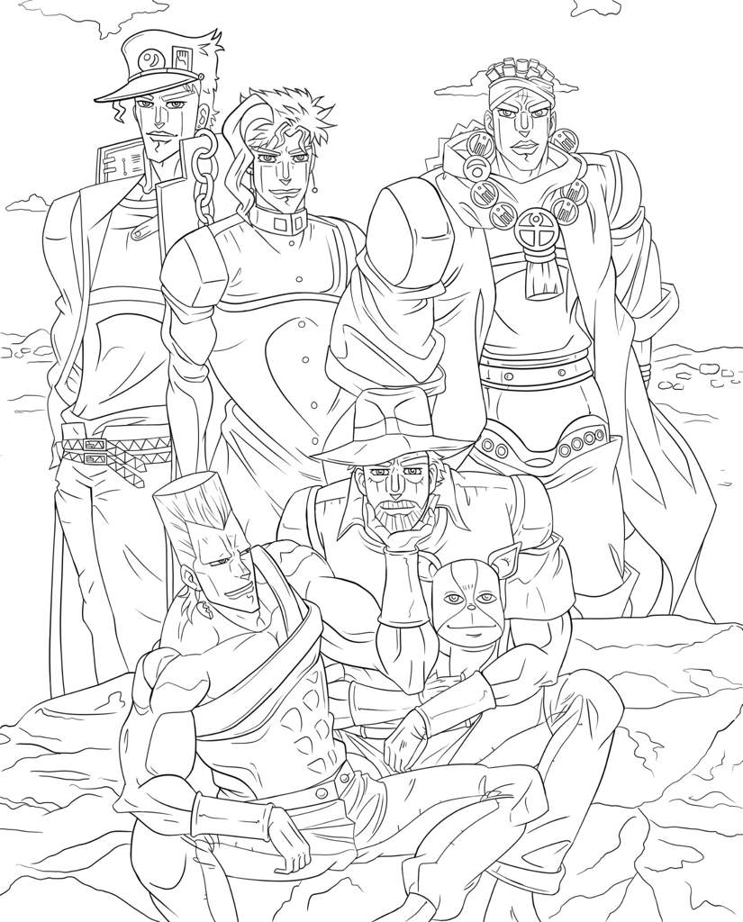 JoJo's Bizarre Adventure Anime Coloring Page