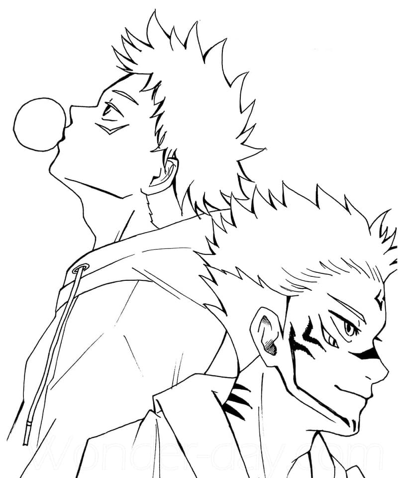 Jujutsu Kaisen Coloring Pages for Kids